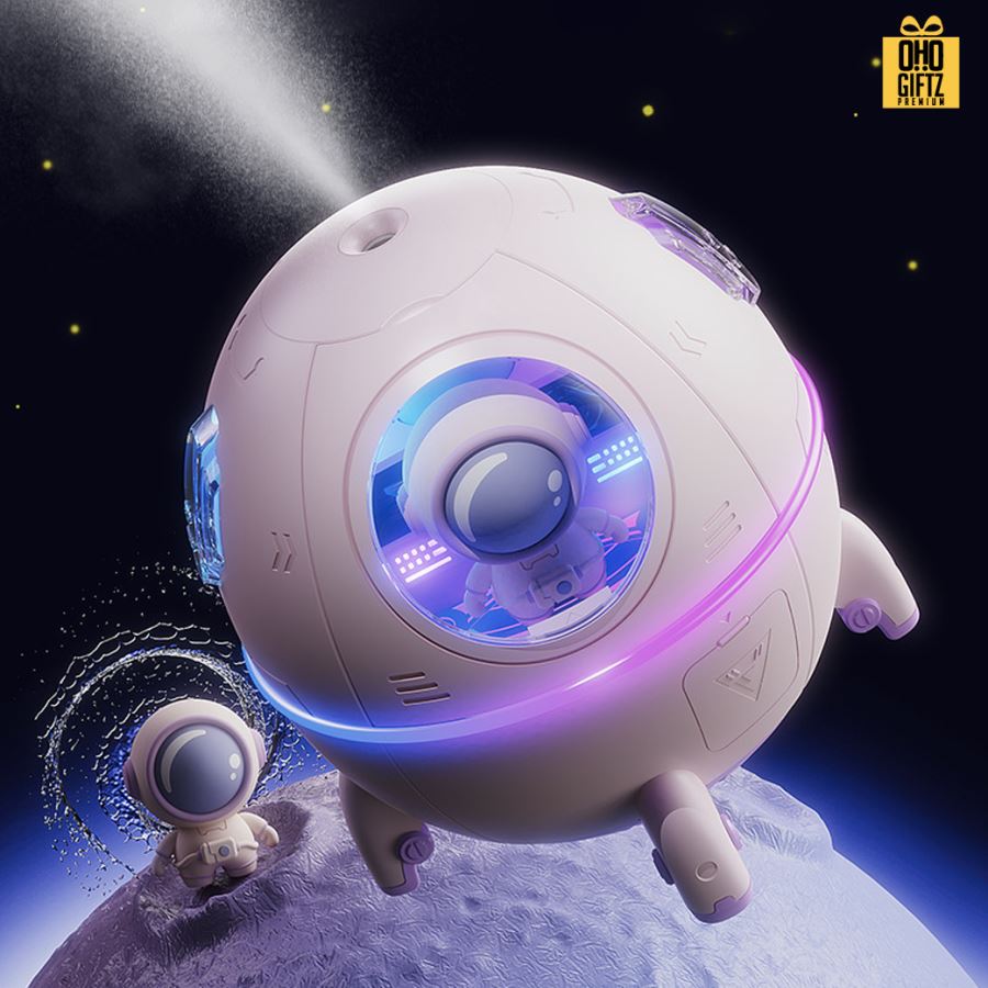 เครื่องทำความชื้นมนุษย์อวกาศ สกรีนชื่อ สกรีนโลโก้ ทำเป็นของพรีเมี่ยมได้กรีนโลโก้ ทำเป็นของพรีเมี่ยม