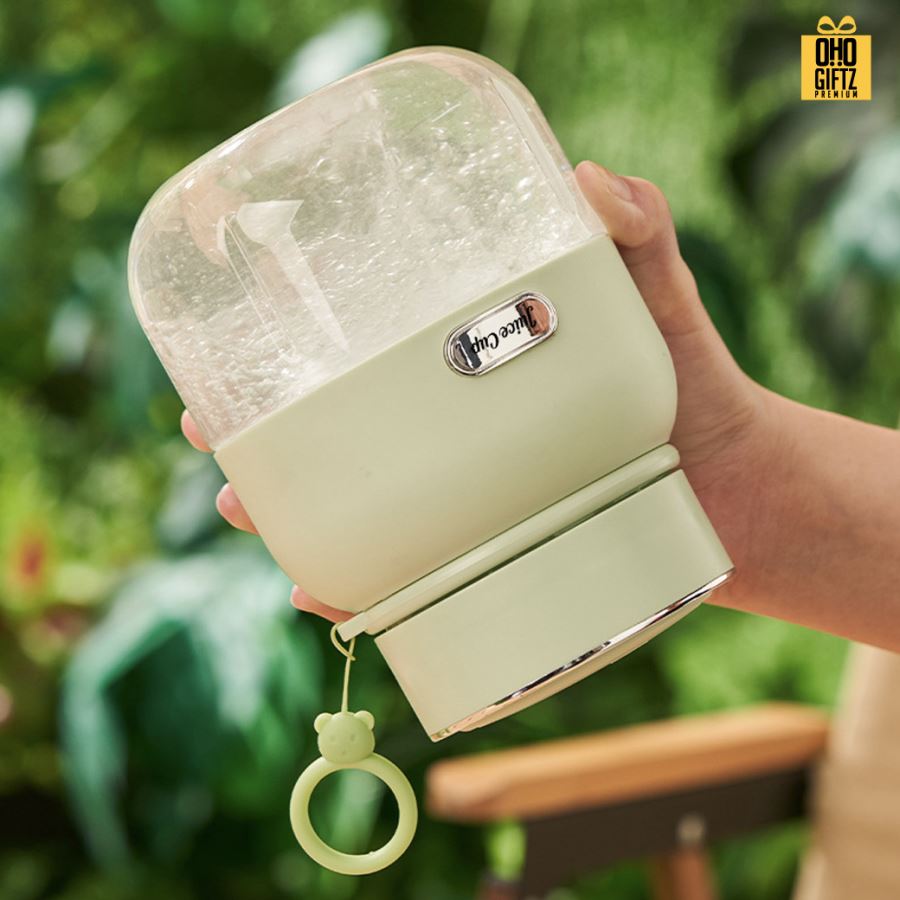 กระติกปั่นน้ำผลไม้ มีสายห้อยพกพา  สกรีนโลโก้ ทำเป็นของพรีเมี่ยมได้