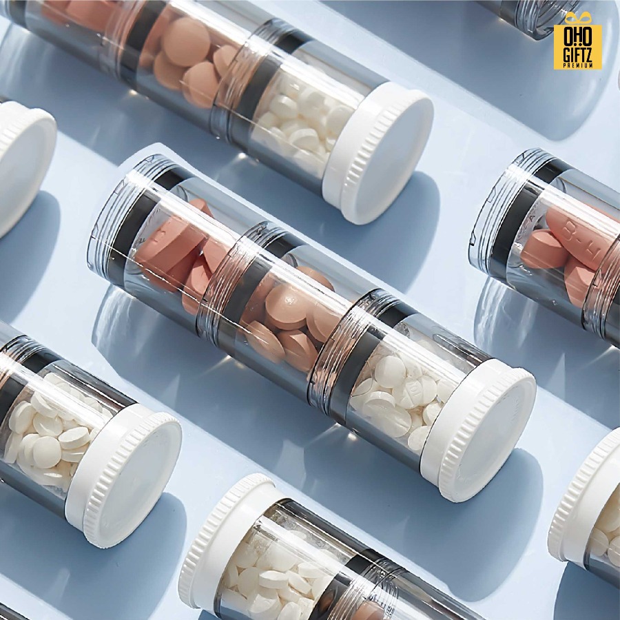กล่องใส่ยาขนาดใหญ่ แบบ 7 วัน สกรีนชื่อ สกรีนโลโก้ ทำเป็นของพรีเมี่ยมได้ 