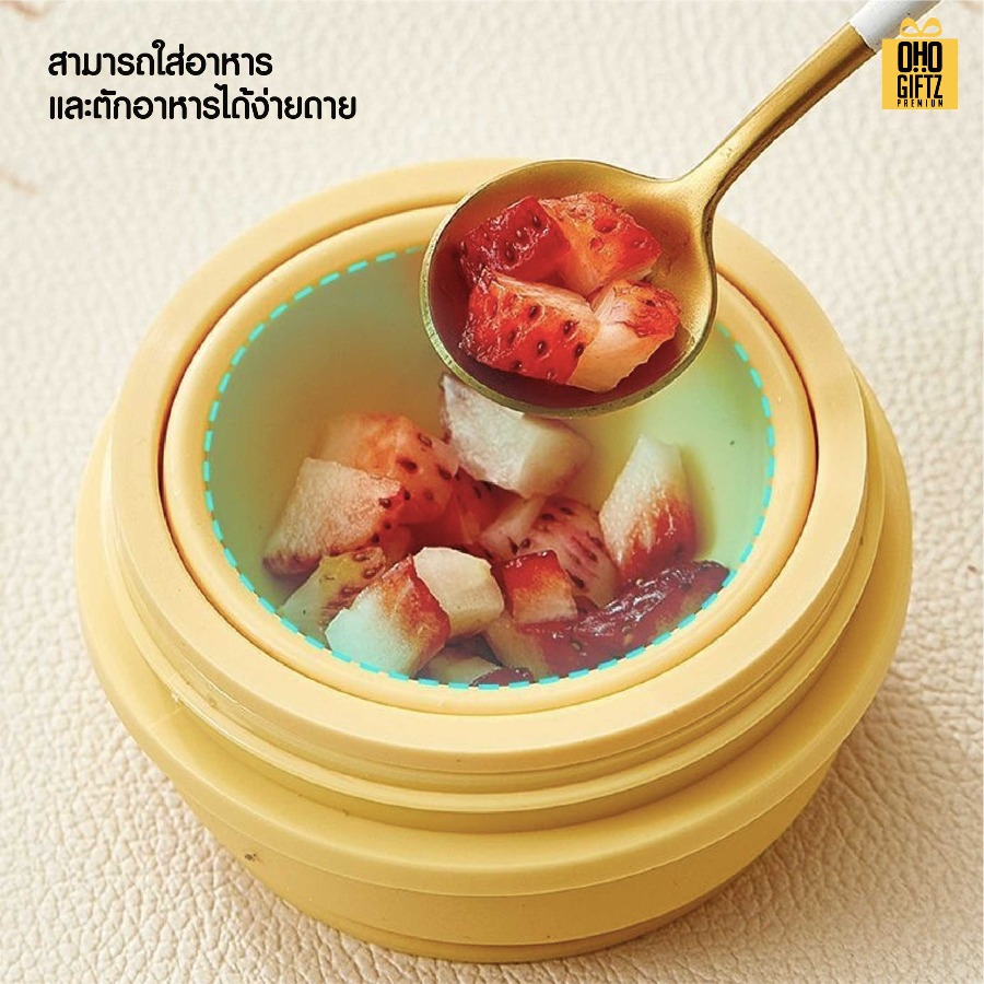 ถ้วยทำน้ำแข็งซิลิโคน พับได้ สกรีนโลโก้ ทำเป็นของพรีเมี่ยมได้