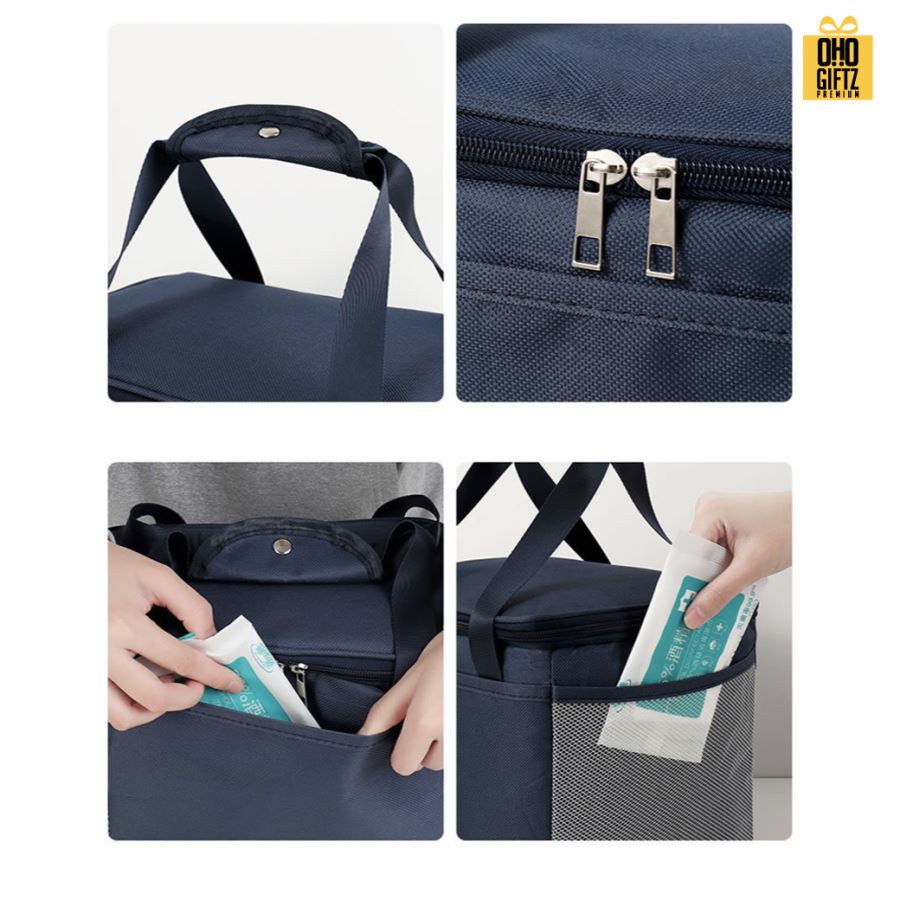 กระเป๋าเก็บอุณหภูมิใส่อาหาร สกรีนโลโก้  ทำเป็นของพรีเมี่ยม