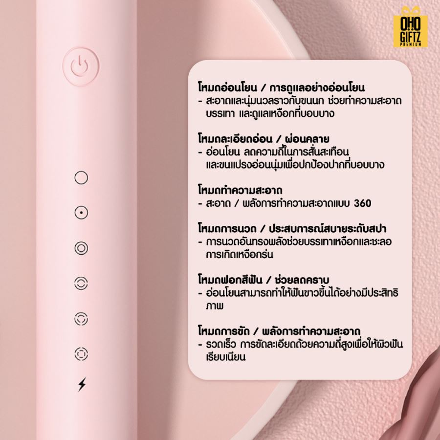 ชุดแปรงสีพันไฟฟ้า พร้อมหัวแปรง 3 ชิ้น สกรีนชื่อ สกรีนโลโก้  ทำเป็นของพรีเมี่ยมได้