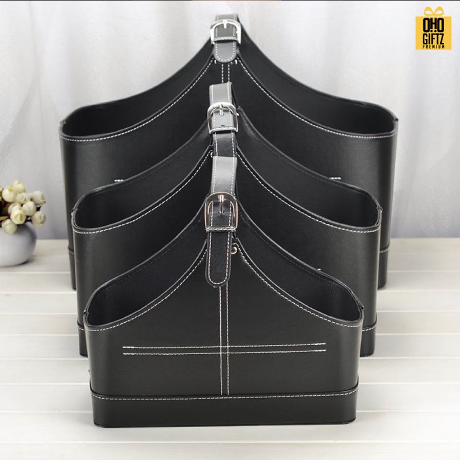 ตะกร้าหนัง PU สกรีนโลโก้ ทำเป็นของพรีเมี่ยม 