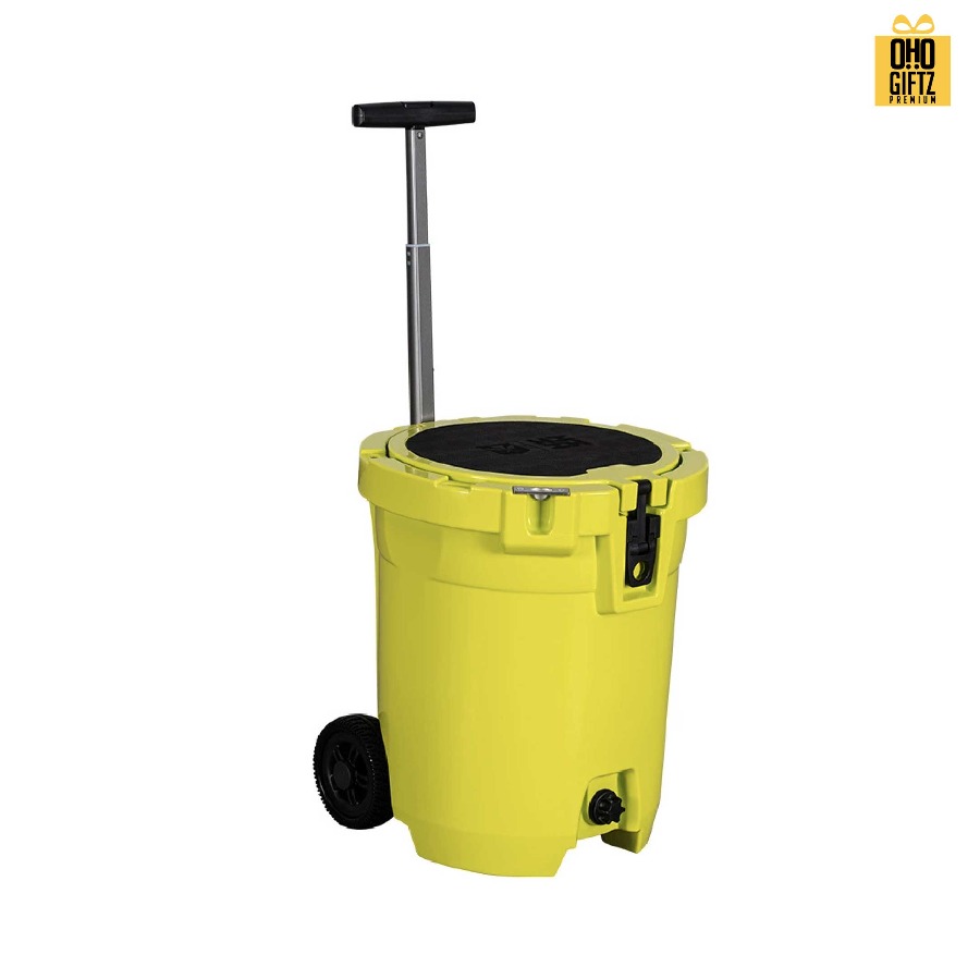 ถังน้ำแข็งพลาสติก มีล้อลาก สกรีนโลโก้  ทำเป็นของพรีเมี่ยมได้