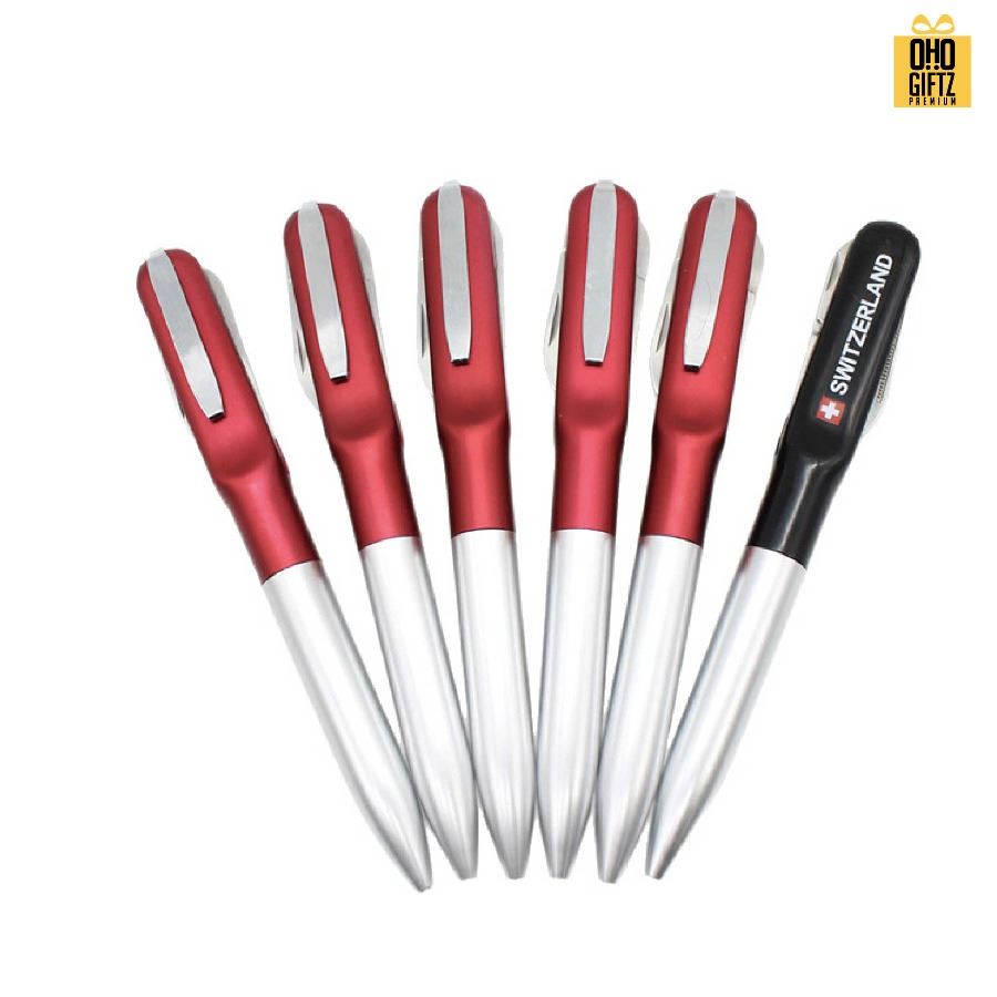 ปากกามัลติฟังค์ชั่น สกรีนชื่อ สกรีนโลโก้ ทำเป็นของพรีเมี่ยมได้