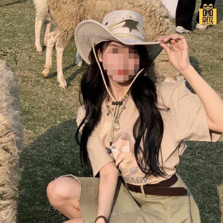 หมวกคาวบอยหนัง(เทียม)กลับ ราคาถูกสกรีนโลโก้ ทำเป็นของพรีเมี่ยม ของที่ระลึกได้