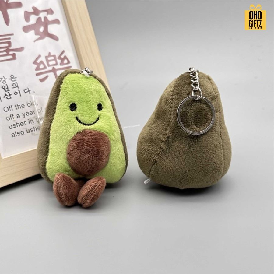 พวงกุญแจตุ๊กตาอโวคาโด สกรีนโลโก้ ทำเป็นของพรีเมี่ยม ของชำร่วยได้