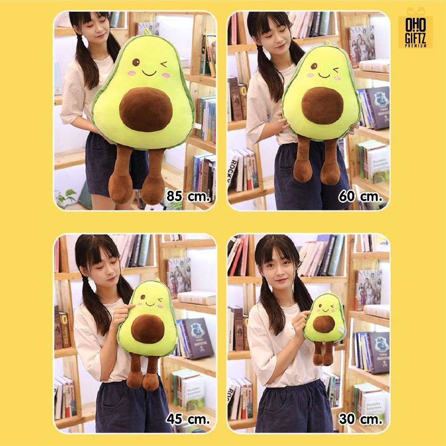 หมอนตุ๊กตาอะโวคาโด สกรีนโลโก้ ทำเป็นของพรีเมี่ยมได้ 
