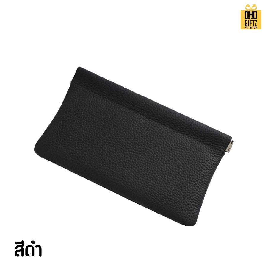 กระเป๋าคลัตช์หนัง PU สกรีนโลโก้ ทำเป็นของพรีเมี่ยมได้