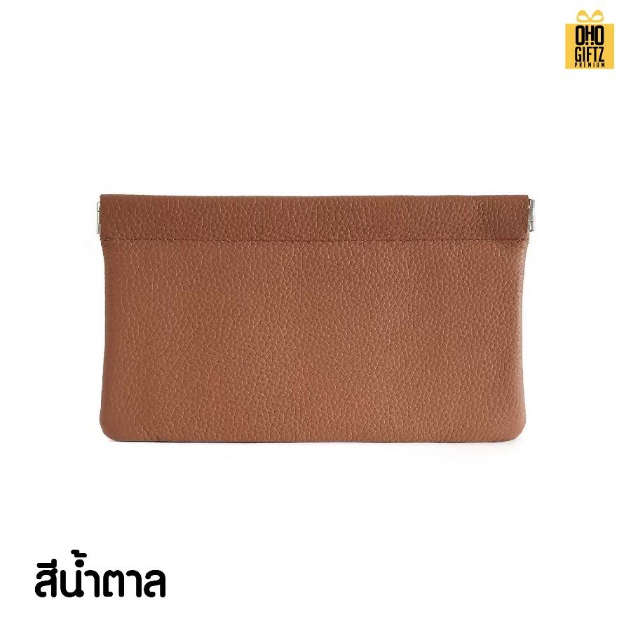 กระเป๋าคลัตช์หนัง PU สกรีนโลโก้ ทำเป็นของพรีเมี่ยมได้