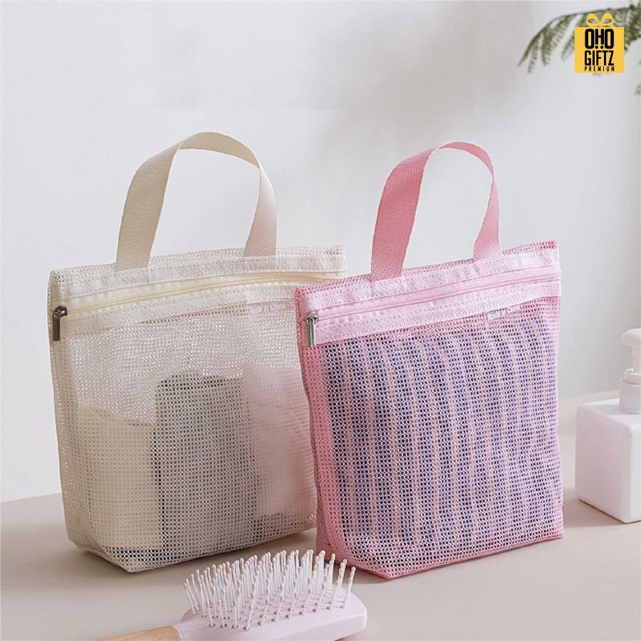 กระเป๋าตาข่ายไนล่อน สกรีนโลโก้ ทำเป็นของพรีเมี่ยมได้