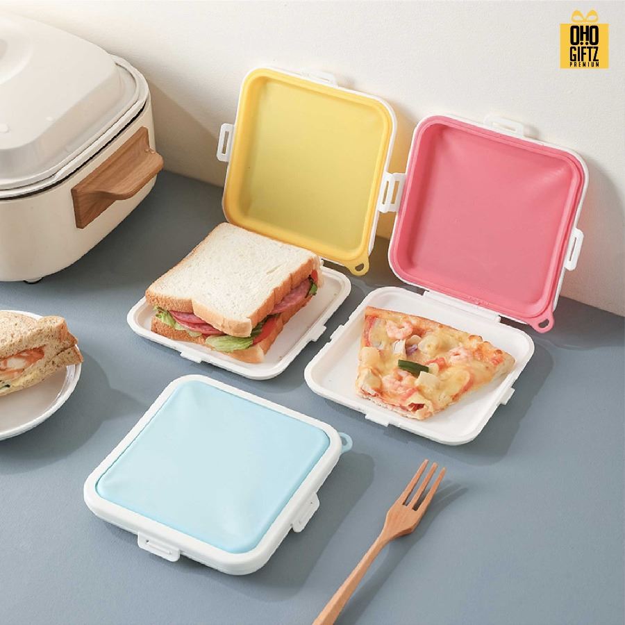 กล่องเก็บขนมปังแซนวิช สกรีนโลโก้ ทำเป็นของพรีเมี่ยมได้