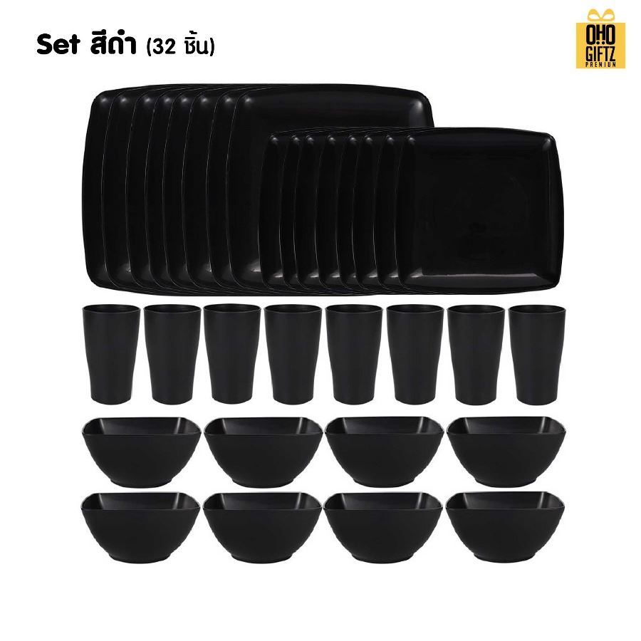 ชุดเซ็ทจาน ชาม ถ้วย ผลิตจากฟางข้าวสาลี สกรีนชื่อ สกรีนโลโก้ ทำเป็นของพรีเมี่ยมได้