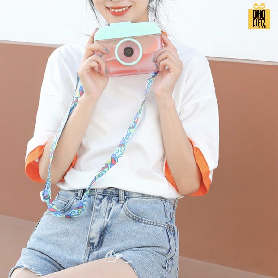 กระติกน้ำทรงกล้องถ่ายรูป สกรีนโลโก้ ทำเป็นของพรีเมี่ยมได้