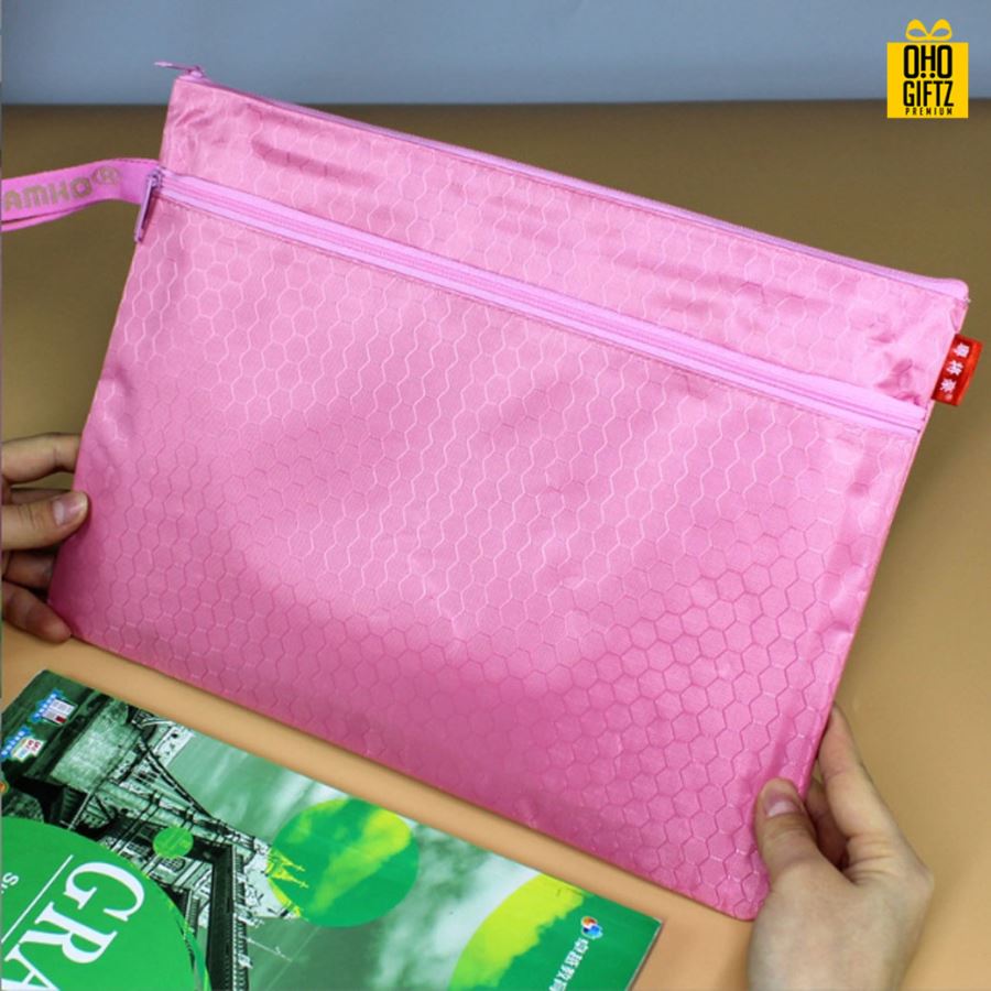 กระเป๋าใส่เครื่องเขียน A4 สกรีนโลโก้  ทำเป็นของพรีเมี่ยม