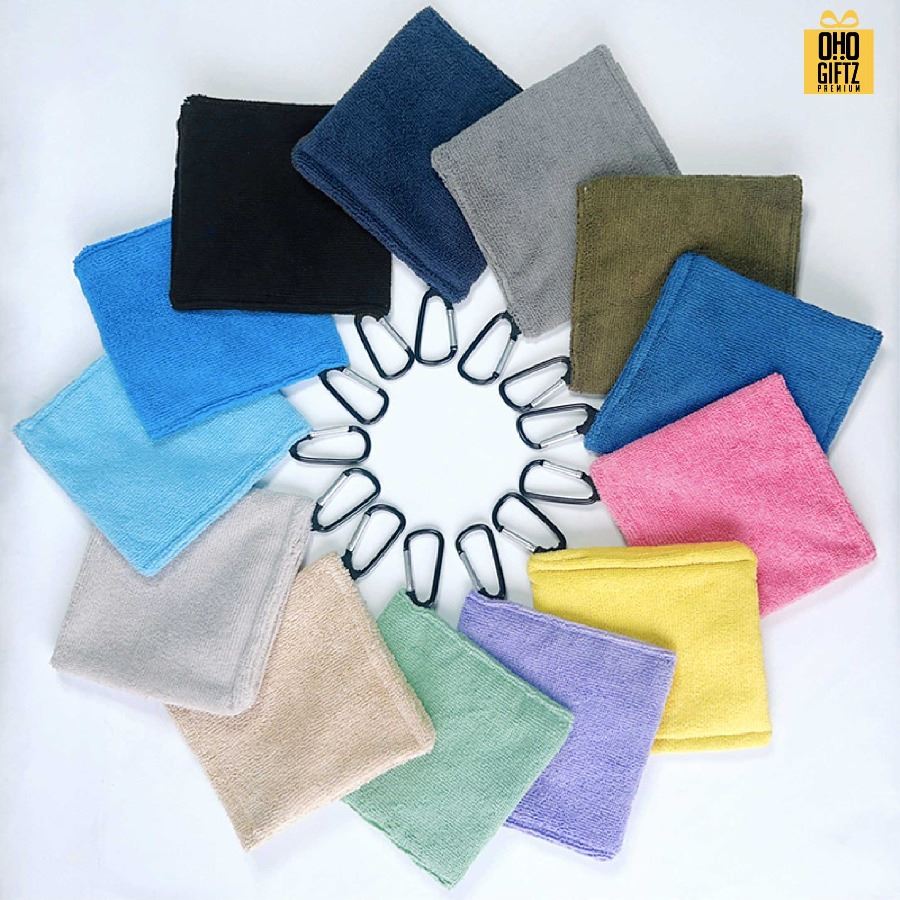 พวงกุญแจผ้าเช็ดลูกกอลฟ์ สกรีนโลโก้ ทำเป็นของพรีเมี่ยม ของชำร่วยได้