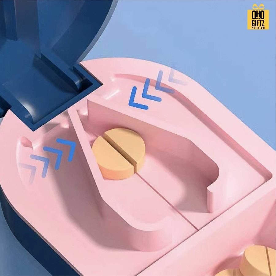 ที่ตัดยาทรงเม็ดยา สกรีนชื่อ สกรีนโลโก้ ทำเป็นของพรีเมี่ยมได้ 