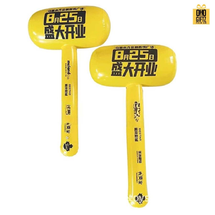 ค้อนทุบเป่าลม pvc สกรีนชื่อ สกรีนโลโก้ทำเป็นของพรีเมี่ยมได้