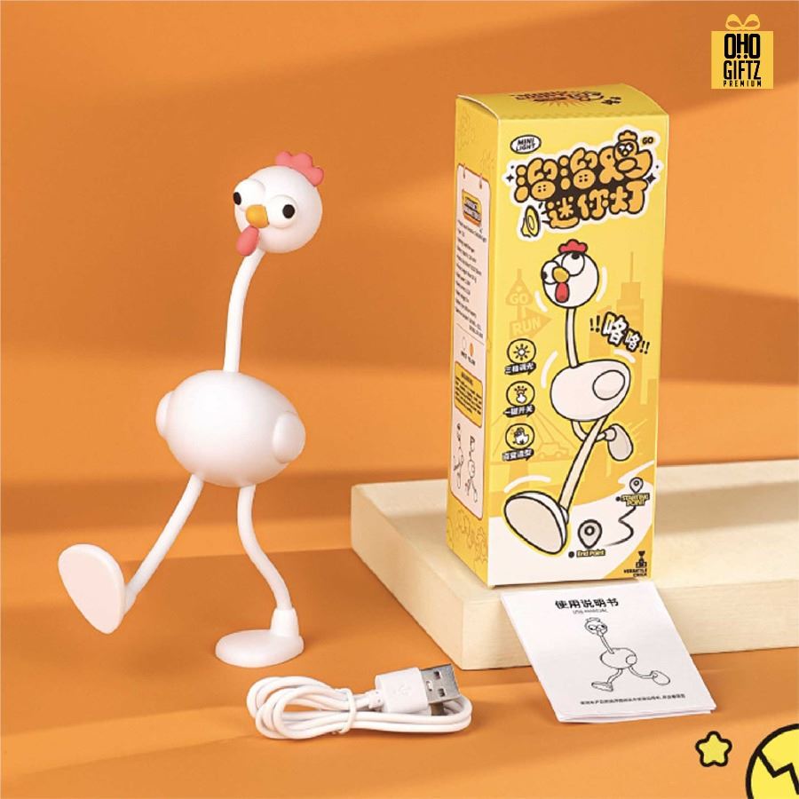 โคมไฟไก่ชิค ดัดแขนขาได้ สกรีนโลโก้ ทำเป็นของพรีเมี่ยม ของที่ระลึกได้