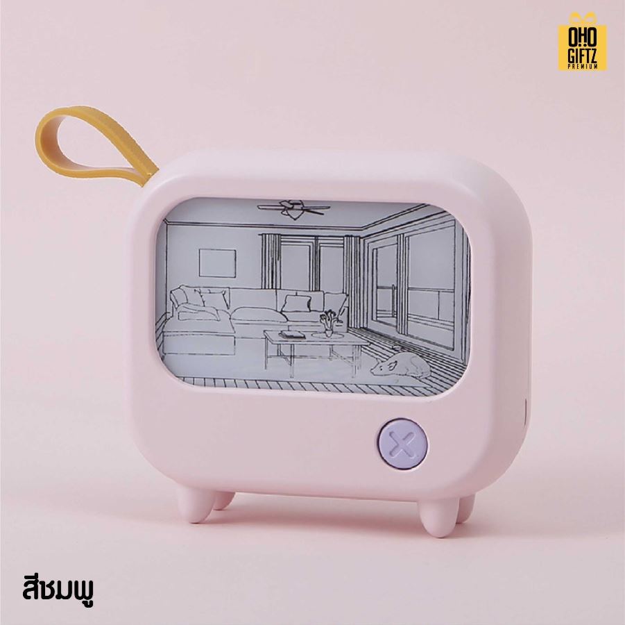 โคมไฟตั้งโต๊ะทรงทีวี มีวิว สกรีนโลโก้ ทำเป็นของพรีเมี่ยม ของที่ระลึกได้